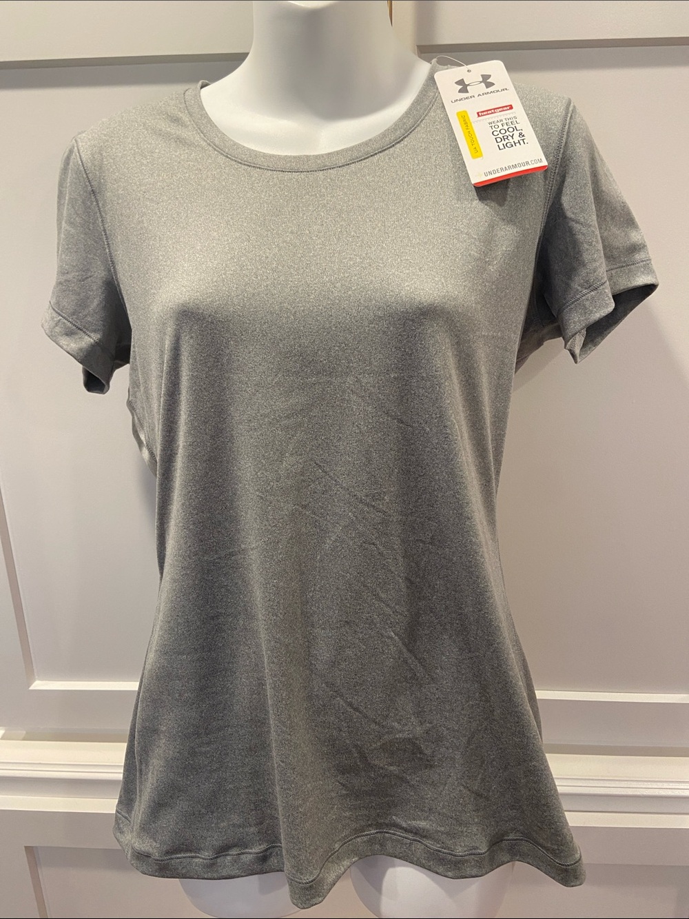 Under Armour Women's Heather Gray Short Sleeve Crew Tee